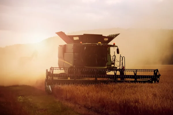 Combine in field